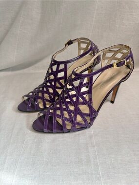 Ramon Tenza Purple Patent Cage Heels